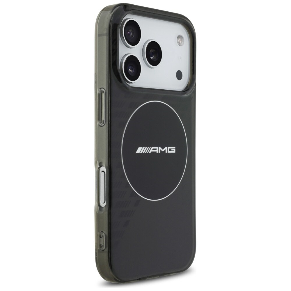 AMG dobbeltlags gennemsigtigt smocket MagSafe-etui til iPhone 17 Pro – sort