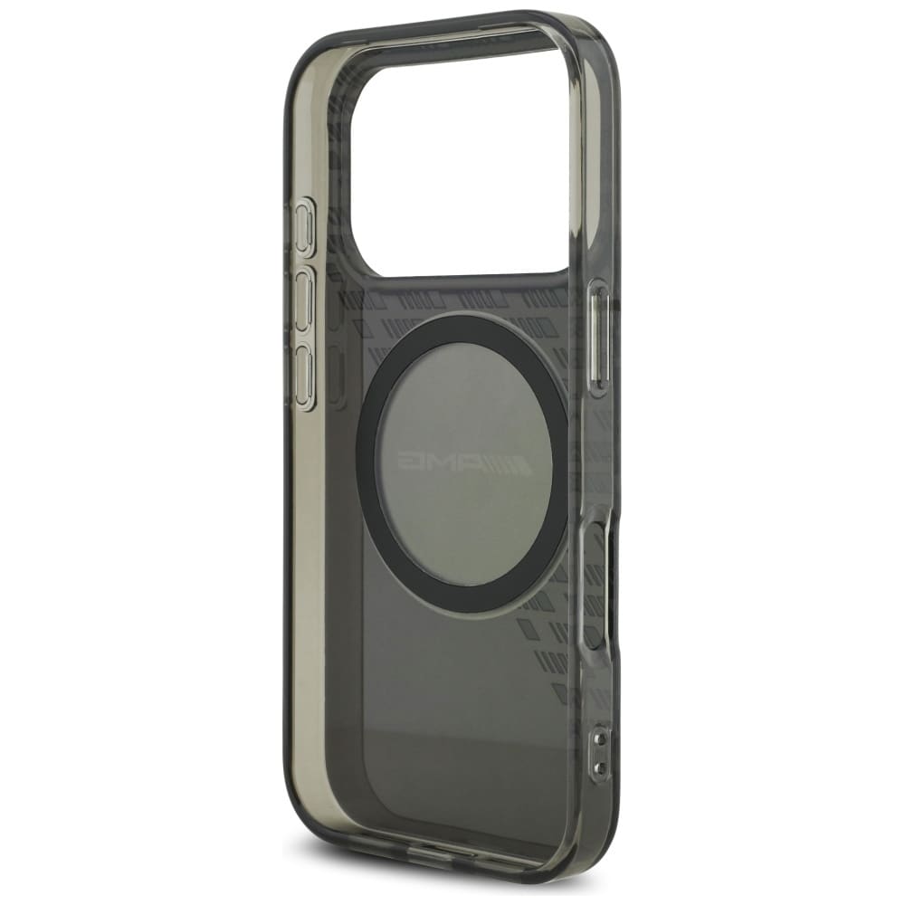 AMG dobbeltlags gennemsigtigt smocket MagSafe-etui til iPhone 17 Pro – sort