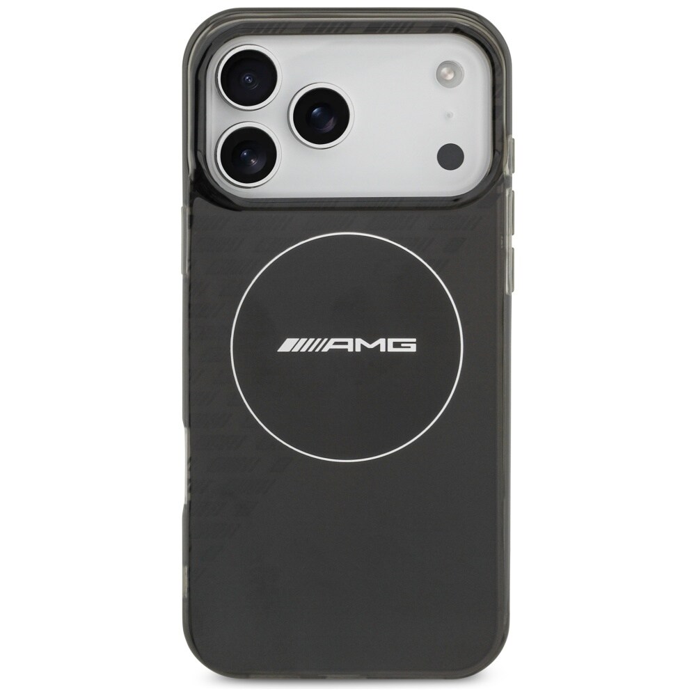 AMG dobbeltlags gennemsigtigt smocket MagSafe-etui til iPhone 17 Pro Max – sort