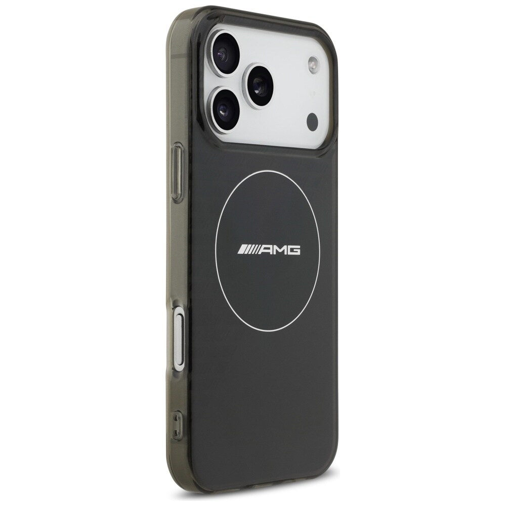 AMG dobbeltlags gennemsigtigt smocket MagSafe-etui til iPhone 17 Pro Max – sort