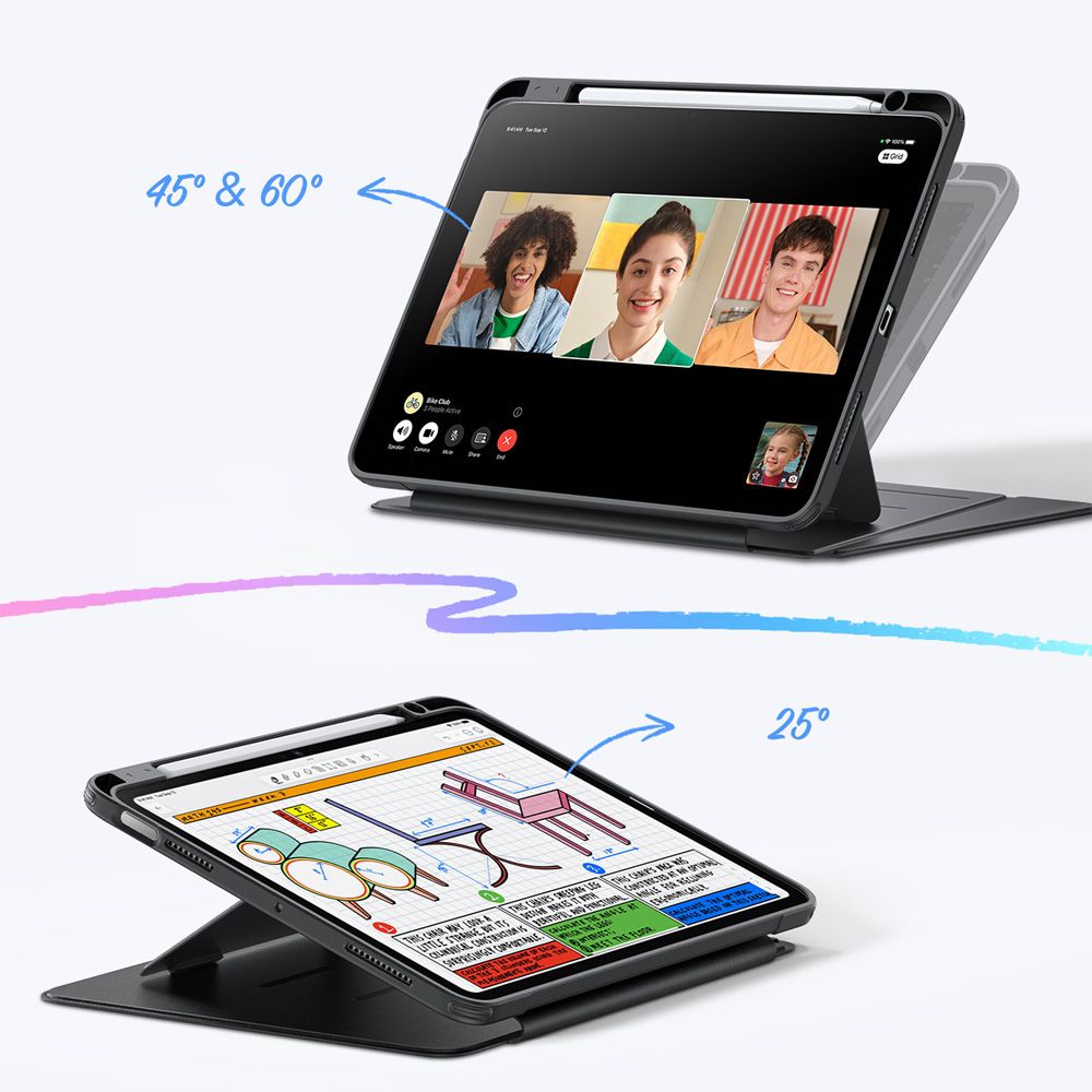 ESR Flip Hybrid-etui til iPad 10,9" (2020/2022) / 11" (2024/2025/2026) – Sort