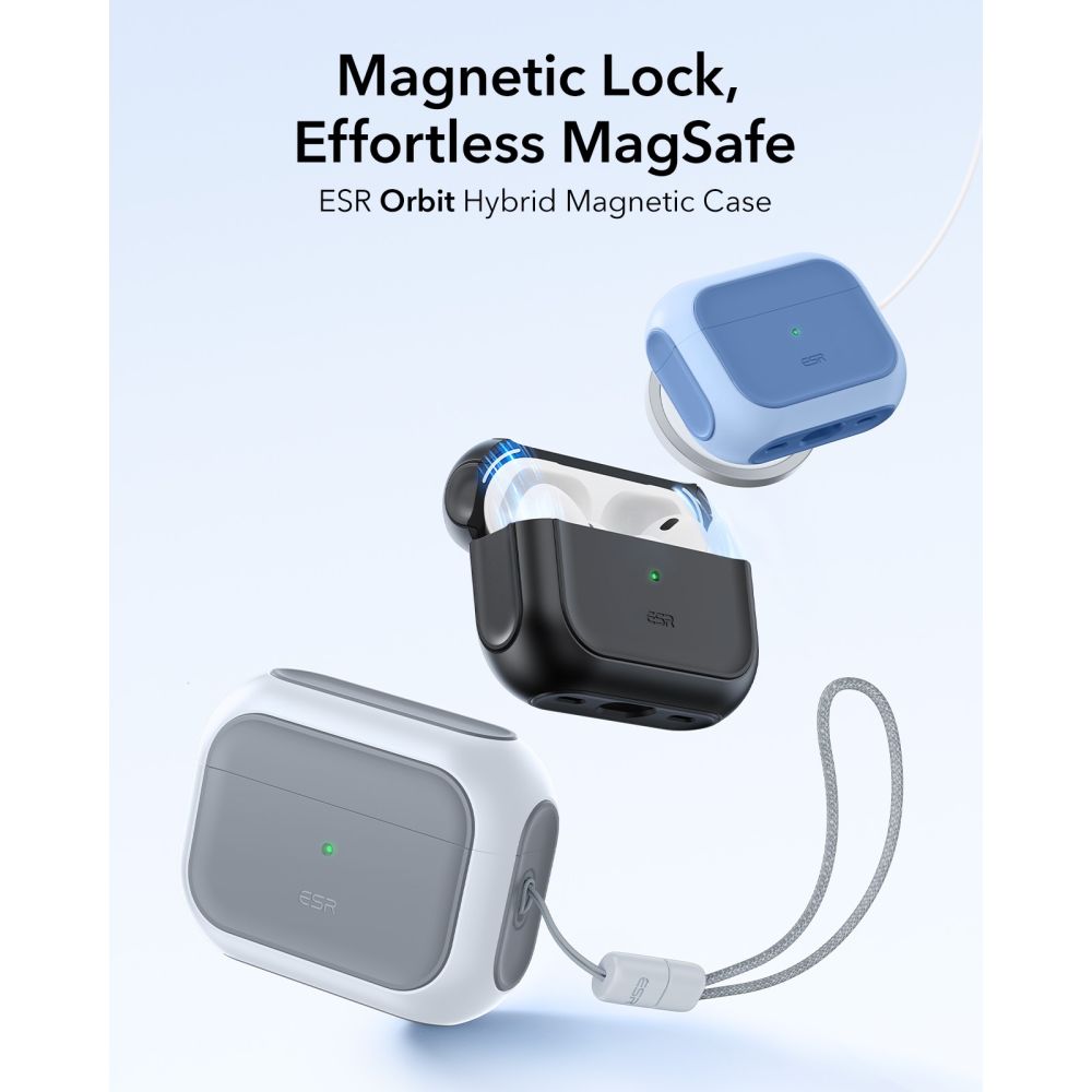 ESR Orbit HaloLock MagSafe-etui til AirPods Pro 3 – hvid