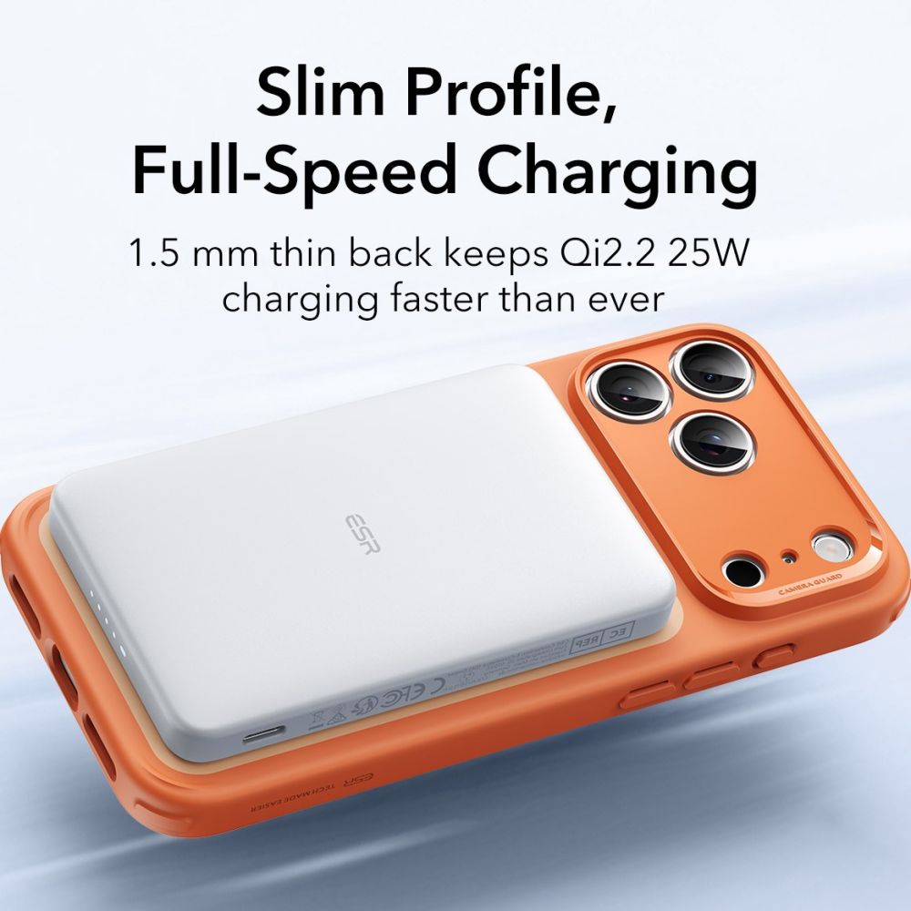 ESR Classic Hybrid MagSafe-etui til iPhone 17 Pro Max – klar orange