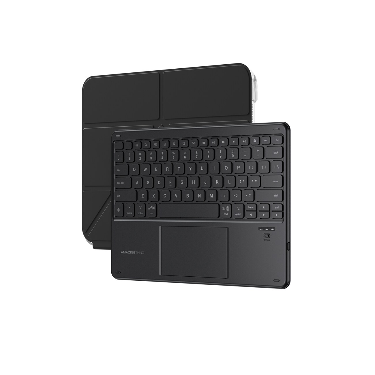 AmazingThing Minimal Case Keylite Combo-tastaturcover til iPad 11" 2022–2025 – Sort