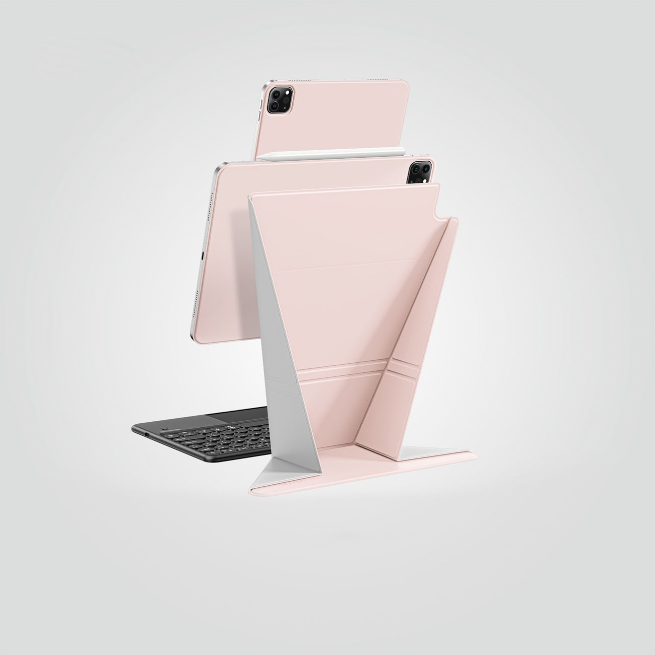 AmazingThing Matte Pro Mag Folio-etui med stativ til iPad Air 11" M3–M4 (2025–2026) – lyserød