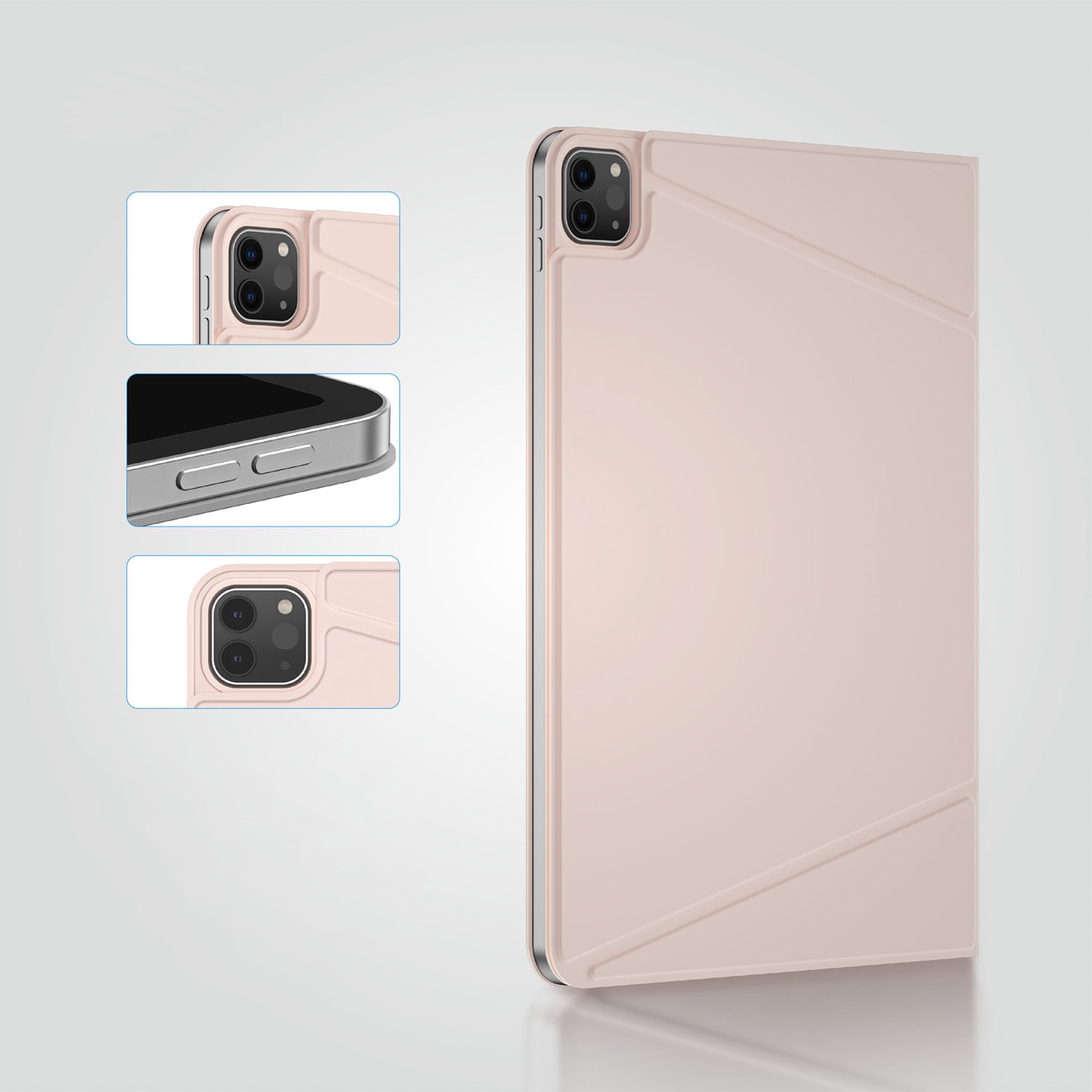 AmazingThing Matte Pro Mag Folio-etui med stativ til iPad Air 11" M3–M4 (2025–2026) – lyserød