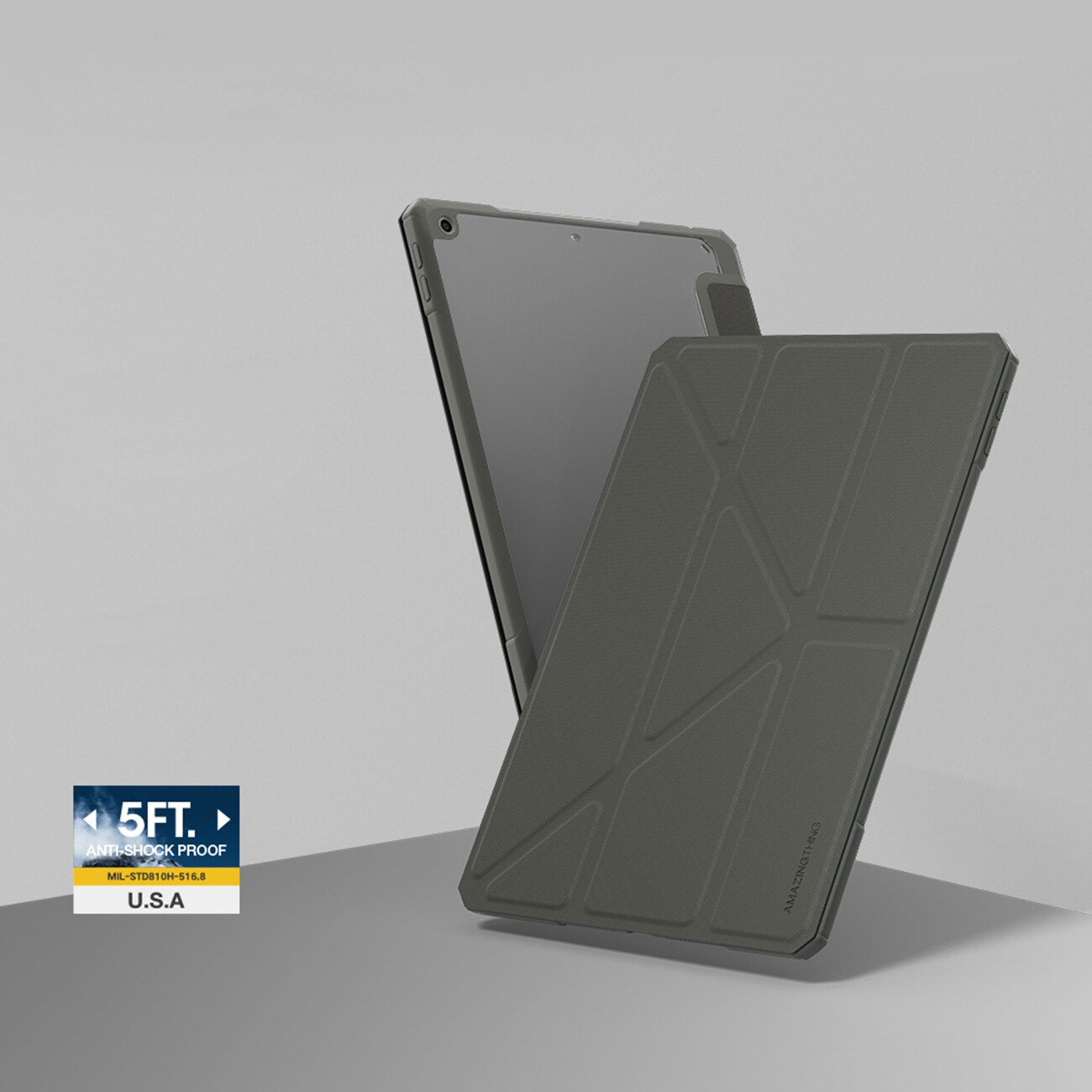 AmazingThing Titan Pro Folio-etui til iPad Air 11" M3–M4 (2025–2026) – Grå