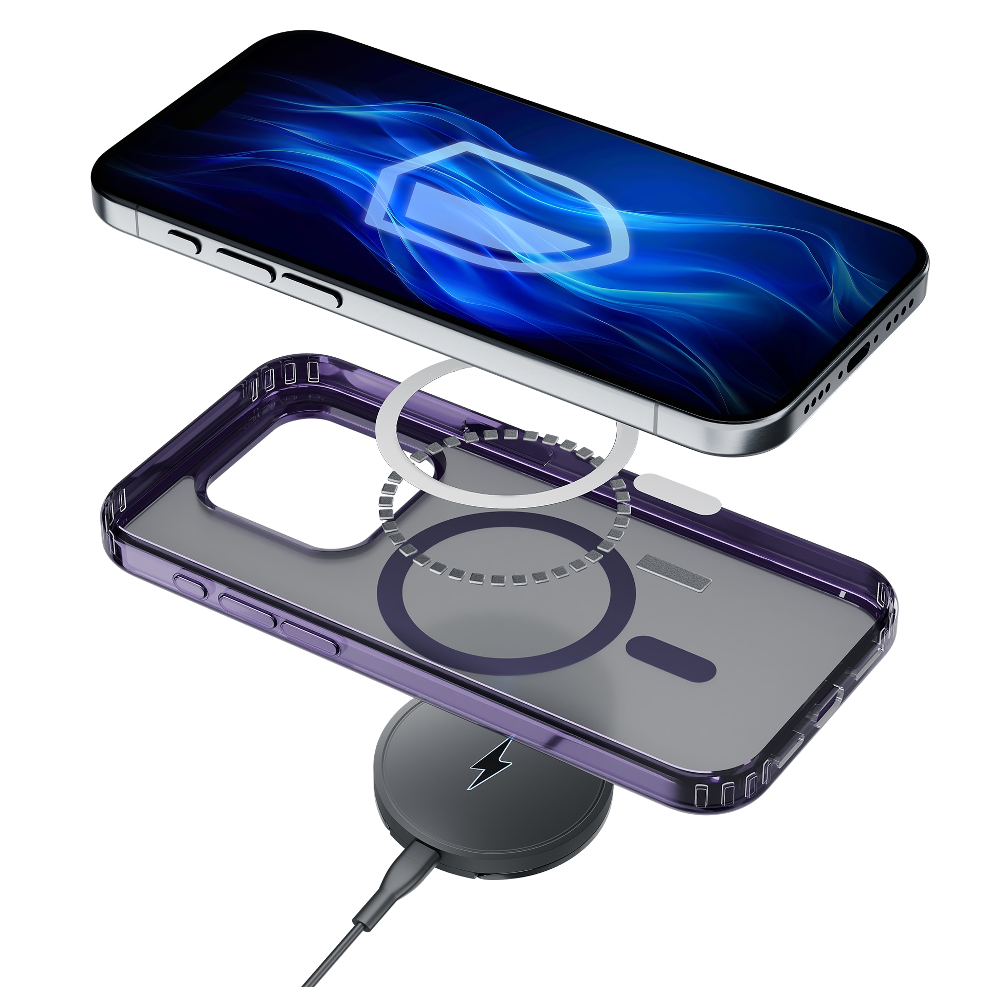 3mk Frosty MagCase lila skal för Apple iPhone 16 Pro Max – lila