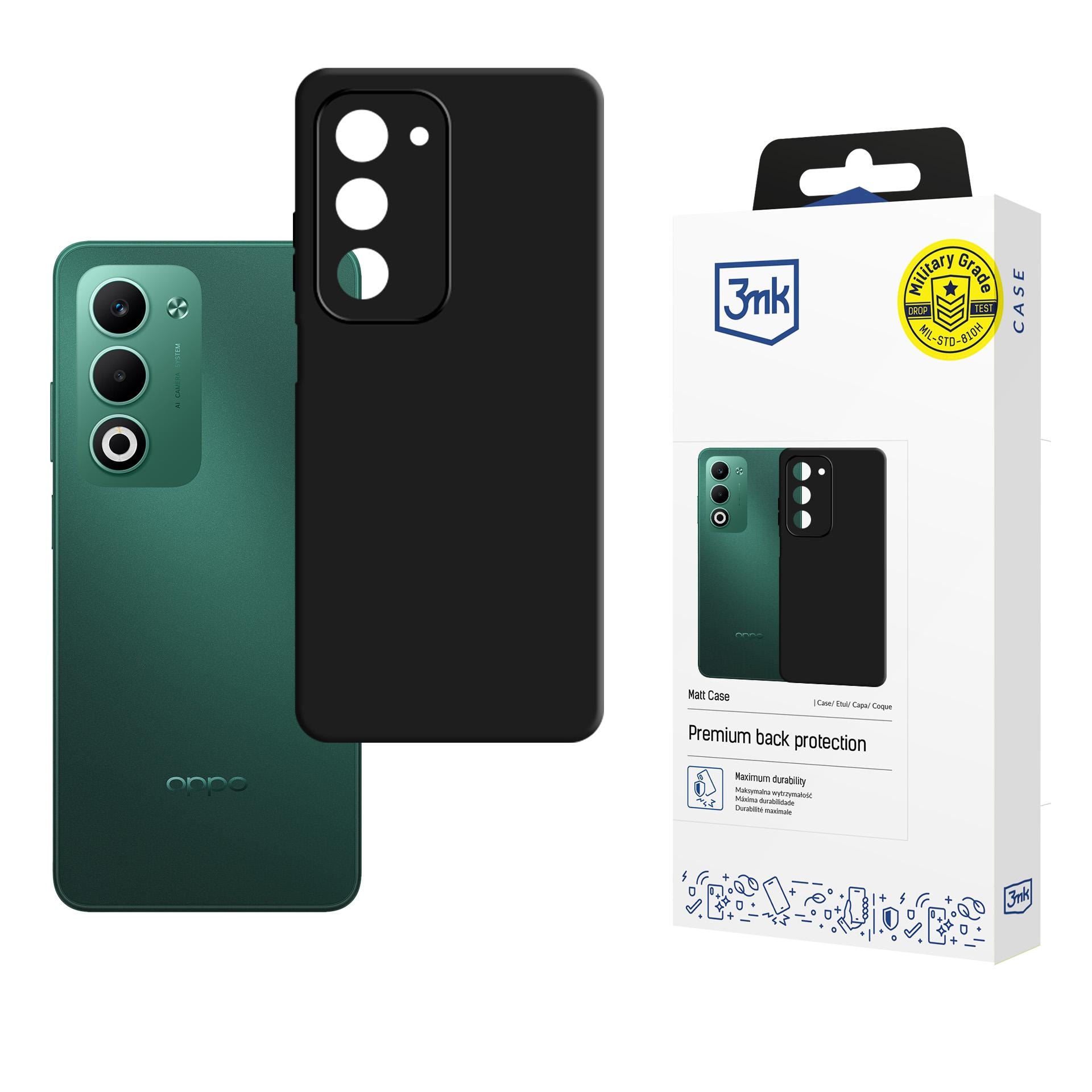 3mk matt skal till Oppo A5 5G – svart