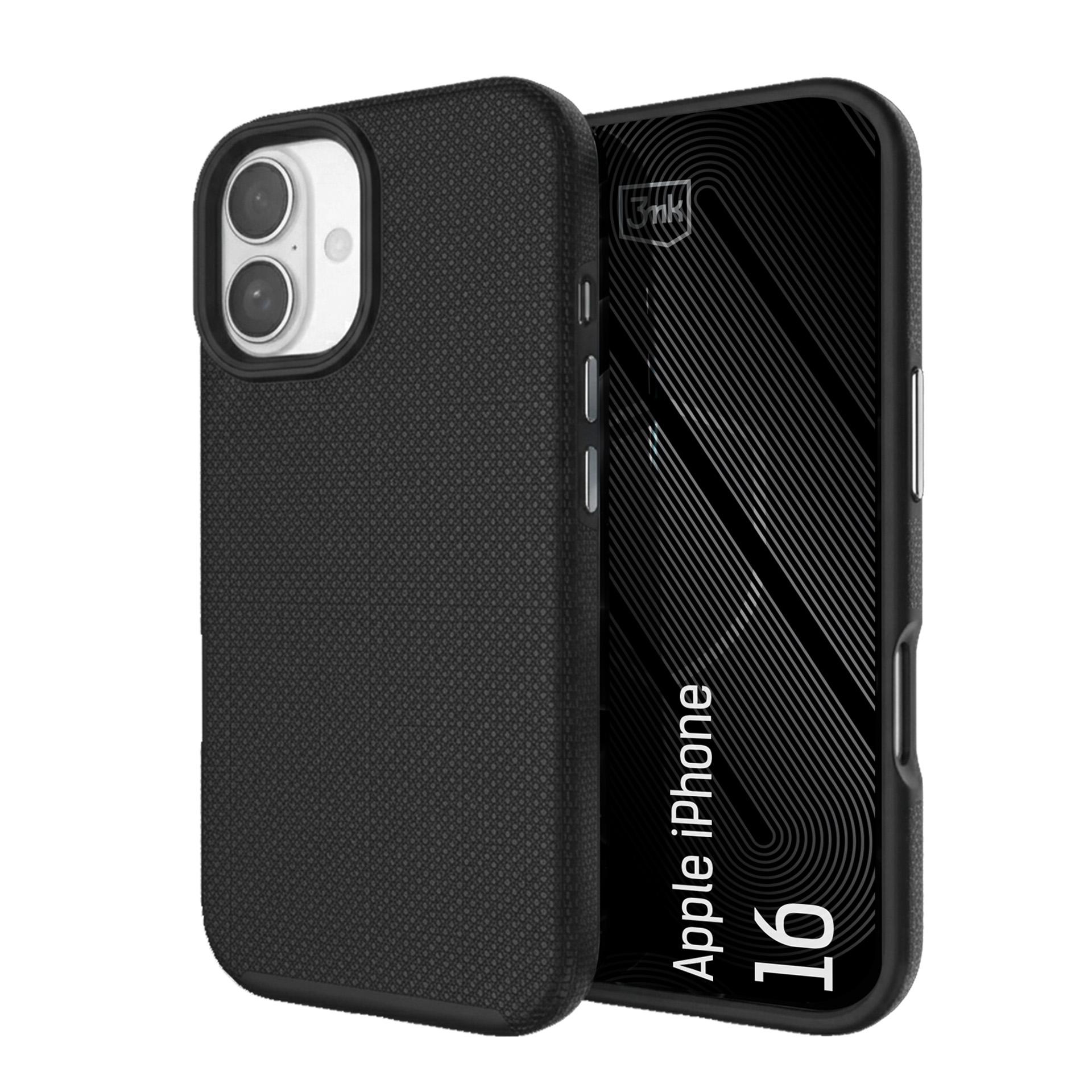 3mk Fortis MagCase til iPhone 16 – sort