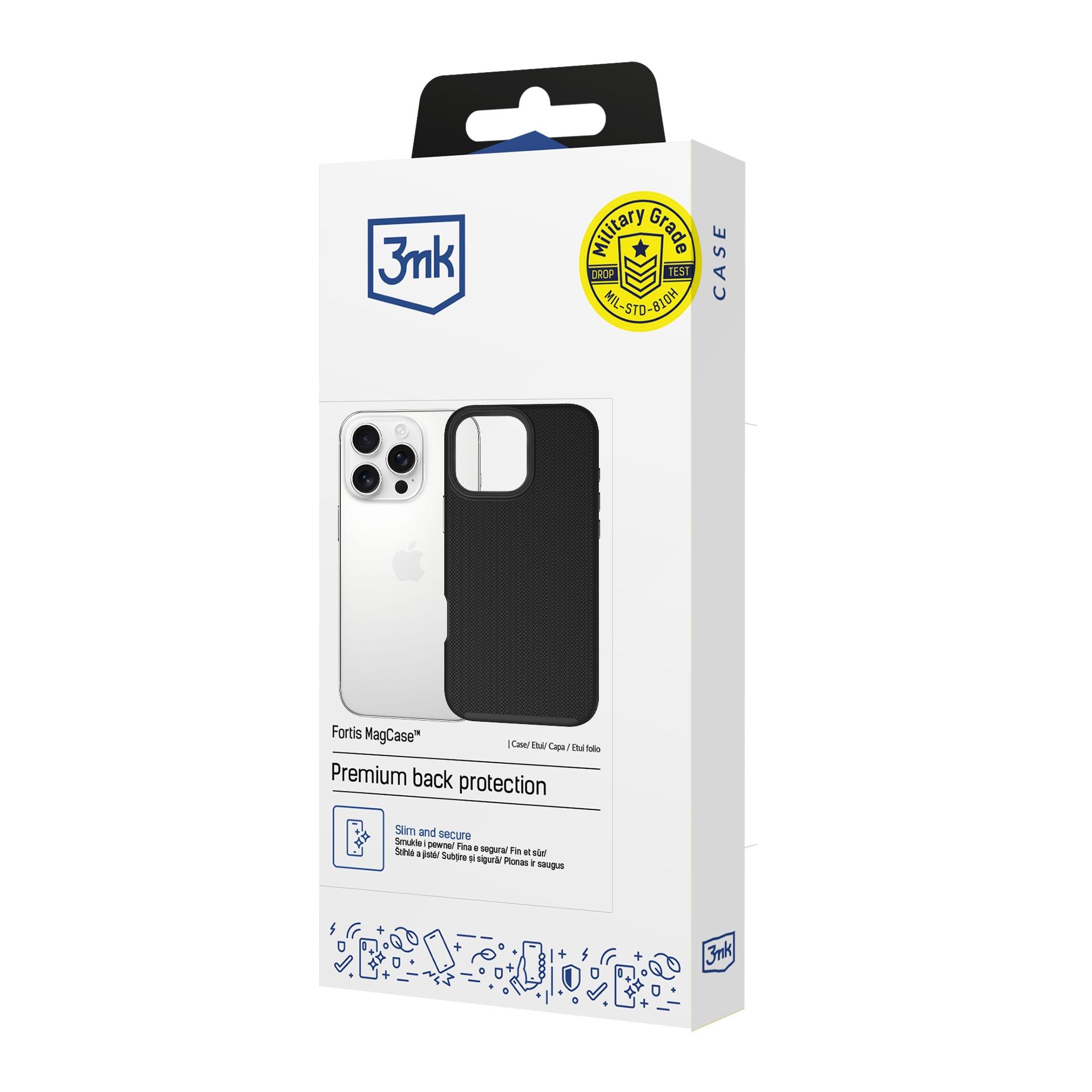 3mk Fortis MagCase til iPhone 16 Pro Max – Sort