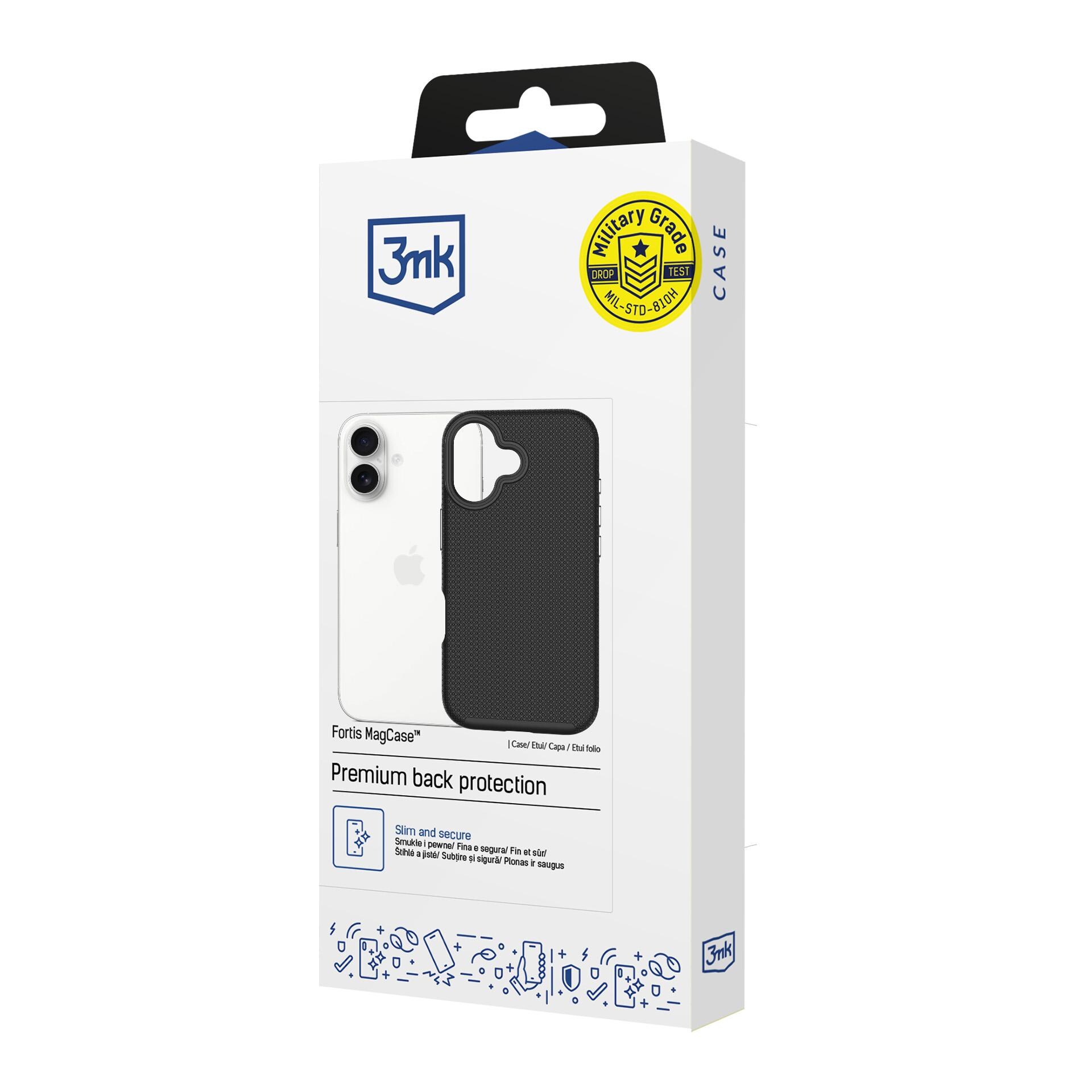 3mk Fortis MagCase til iPhone 17 – sort