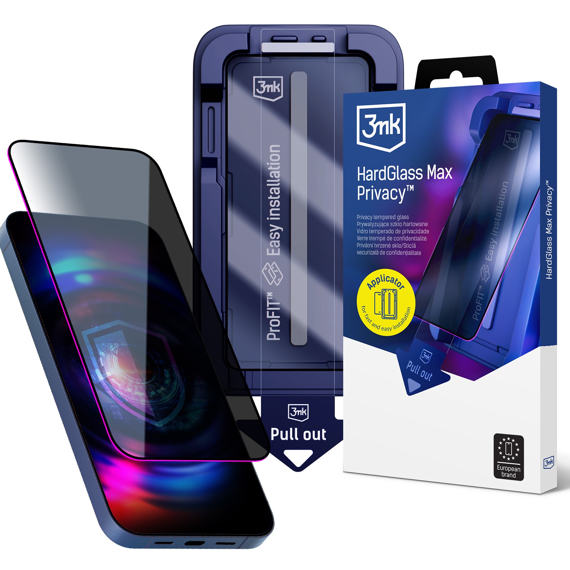9H härdat glas med 3mk HardGlass Max Privacy-filter för iPhone Air