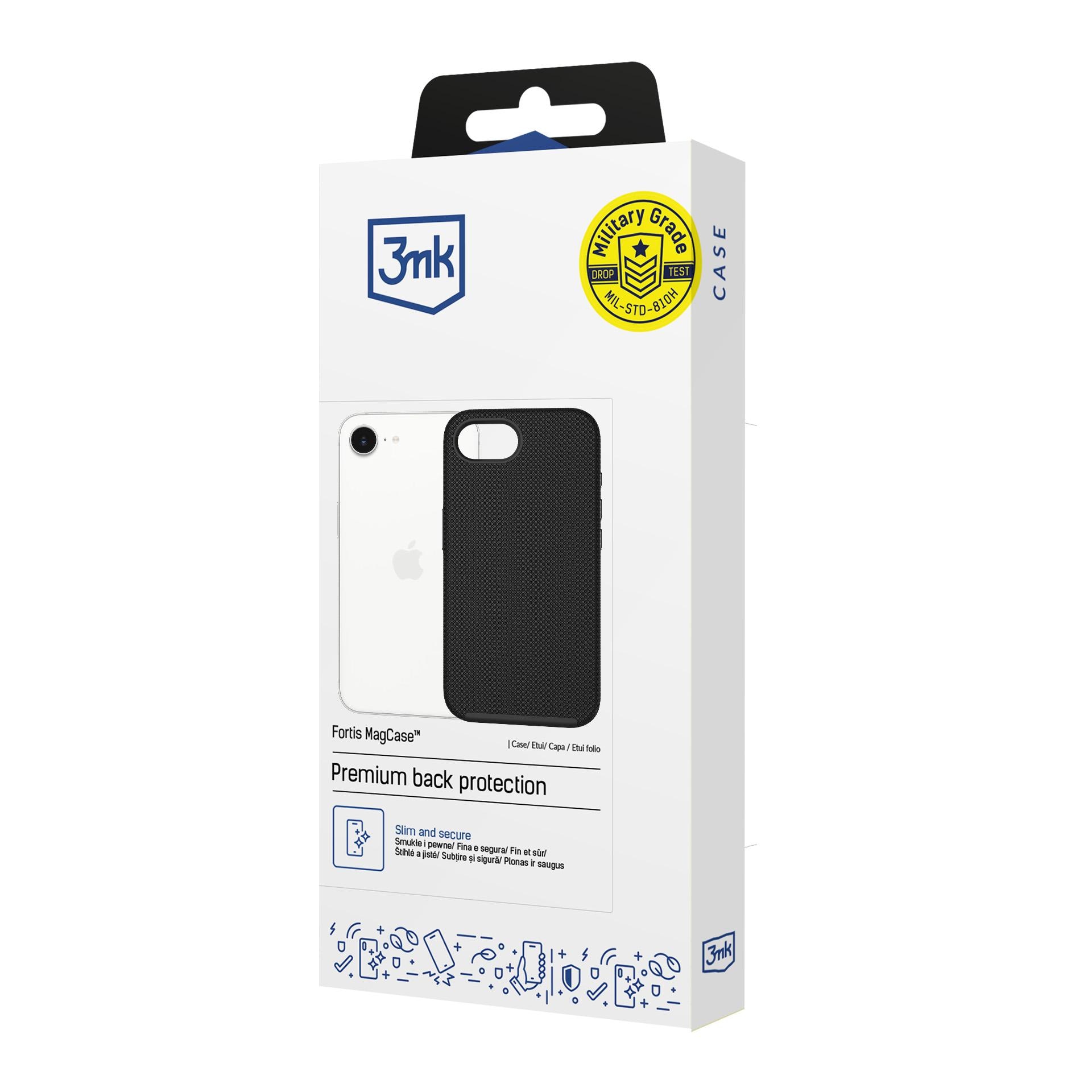 3mk Fortis MagCase til iPhone 16e / 17e – sort