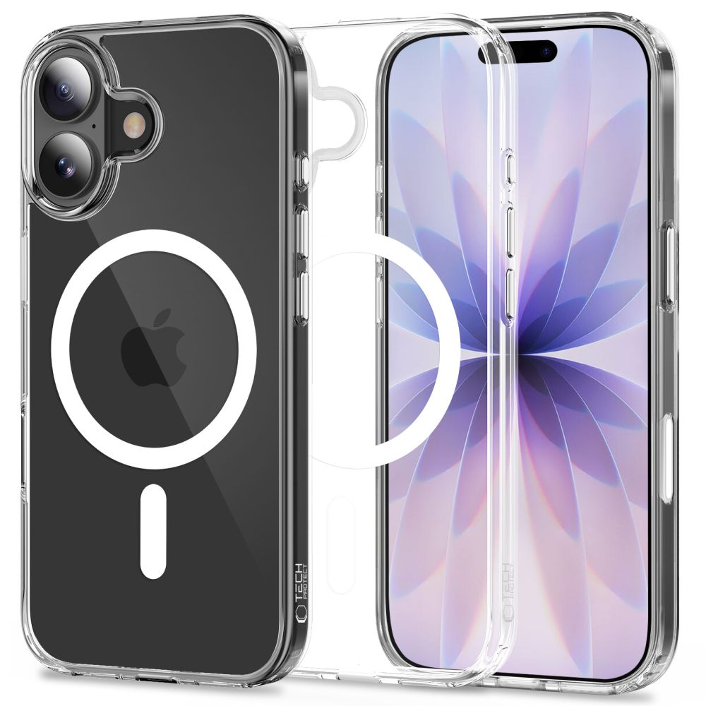 Tech-Protect Flexair Hybrid CC MagSafe-fodral för iPhone 17 – genomskinligt