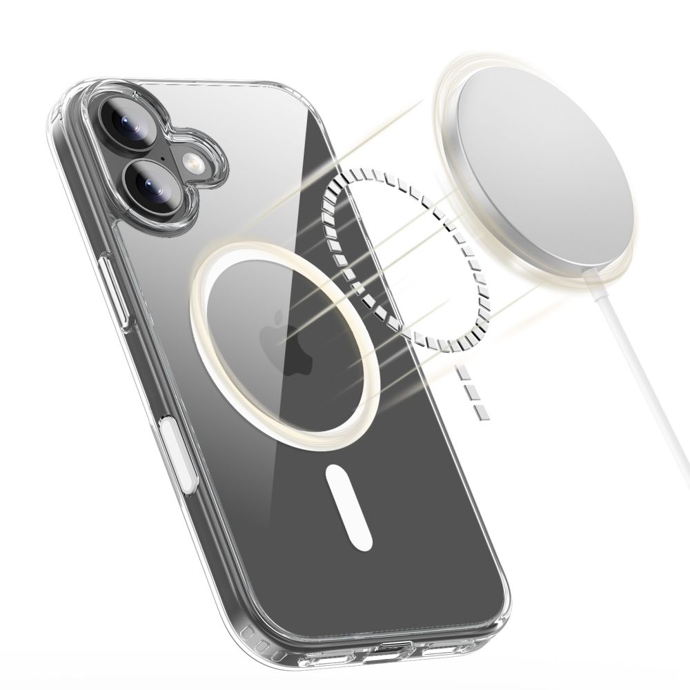 Tech-Protect Flexair Hybrid CC MagSafe-fodral för iPhone 17 – genomskinligt