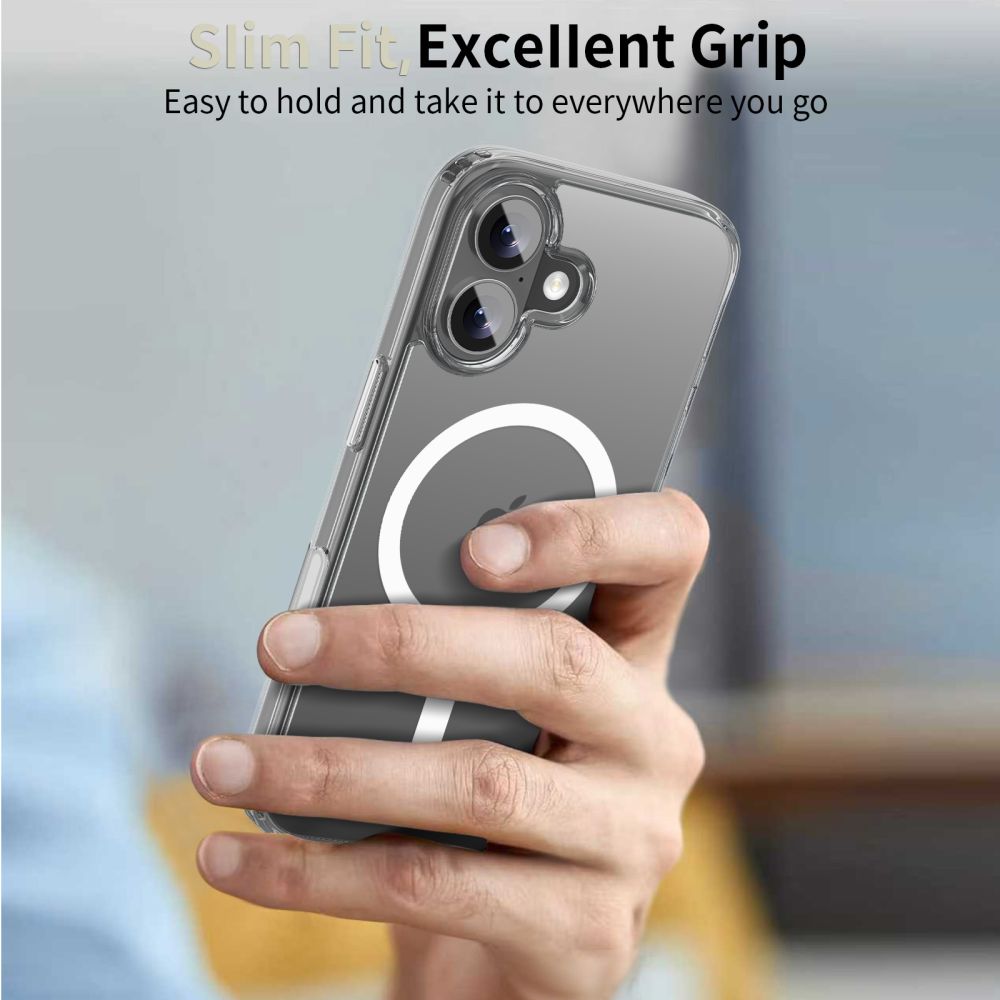 Tech-Protect Flexair Hybrid CC MagSafe-fodral för iPhone 17 – genomskinligt