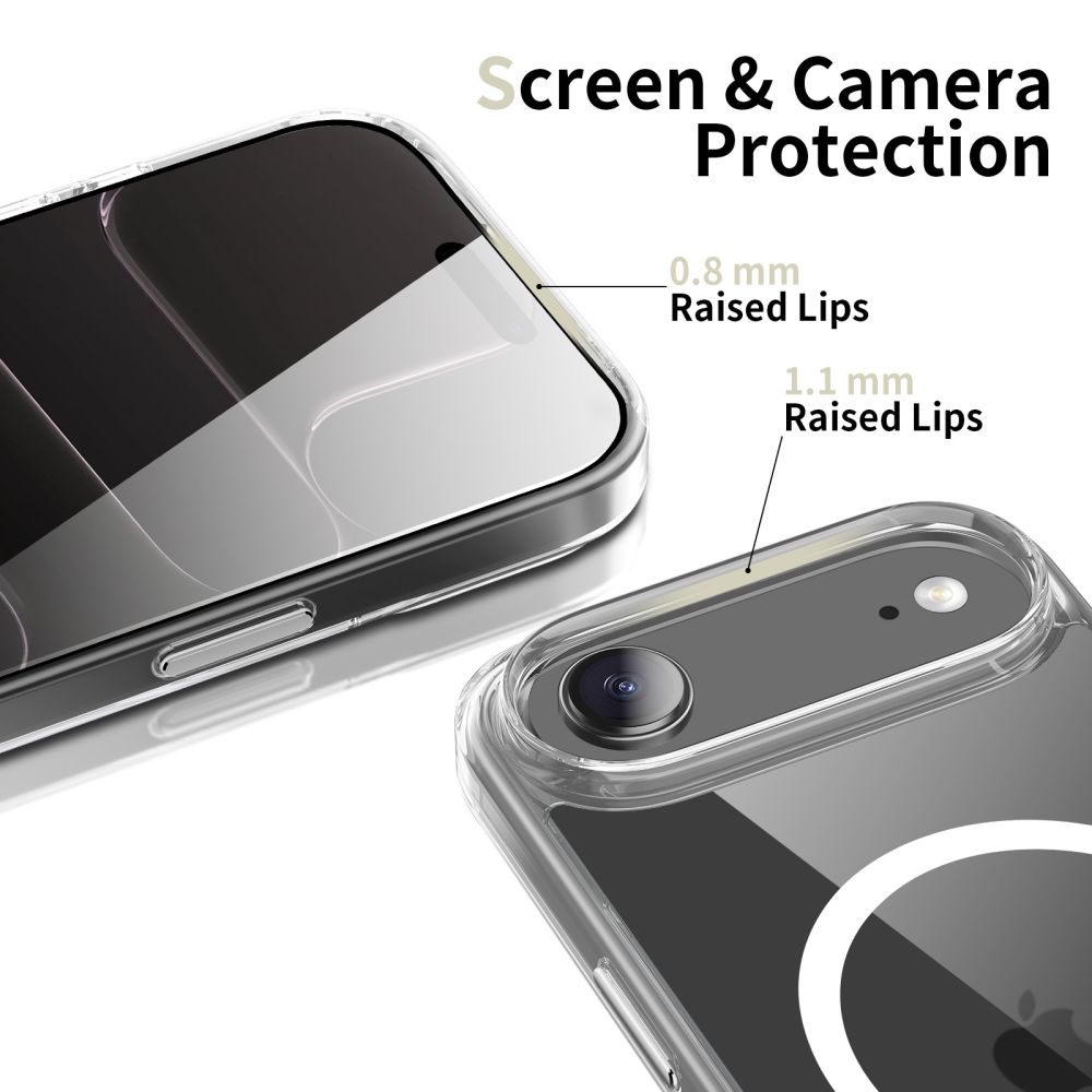 Tech-Protect Flexair Hybrid CC MagSafe-etui til iPhone Air – gennemsigtigt