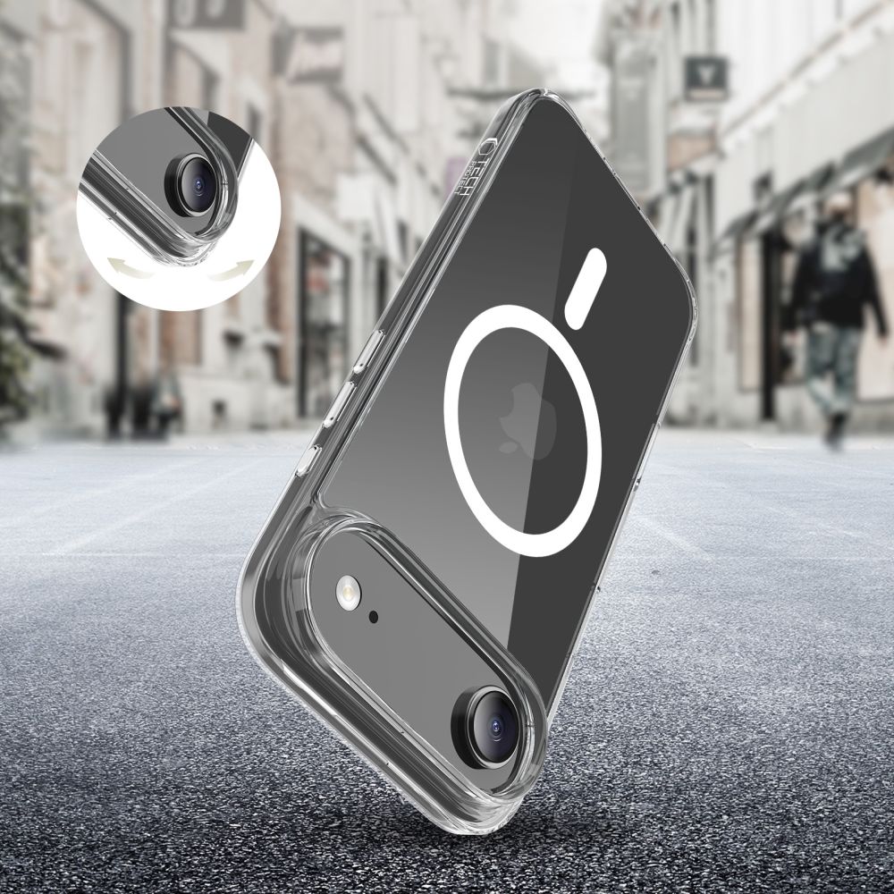 Tech-Protect Flexair Hybrid CC MagSafe-etui til iPhone Air – gennemsigtigt
