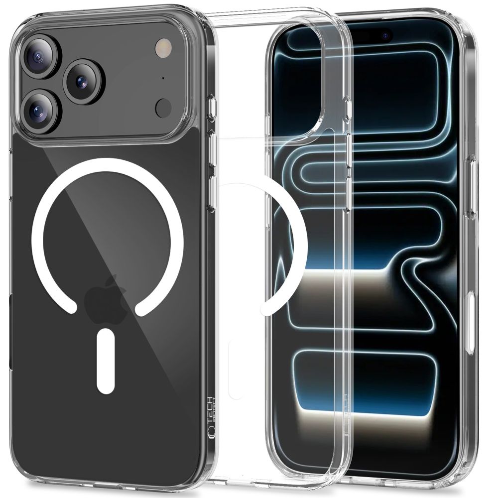 Tech-Protect Flexair Hybrid CC MagSafe-fodral för iPhone 17 Pro Max – genomskinligt