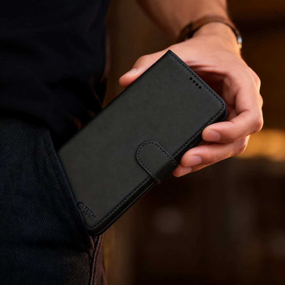 Tech-Protect plånboksfodral med MagSafe för Samsung Galaxy S26 Ultra – matt svart