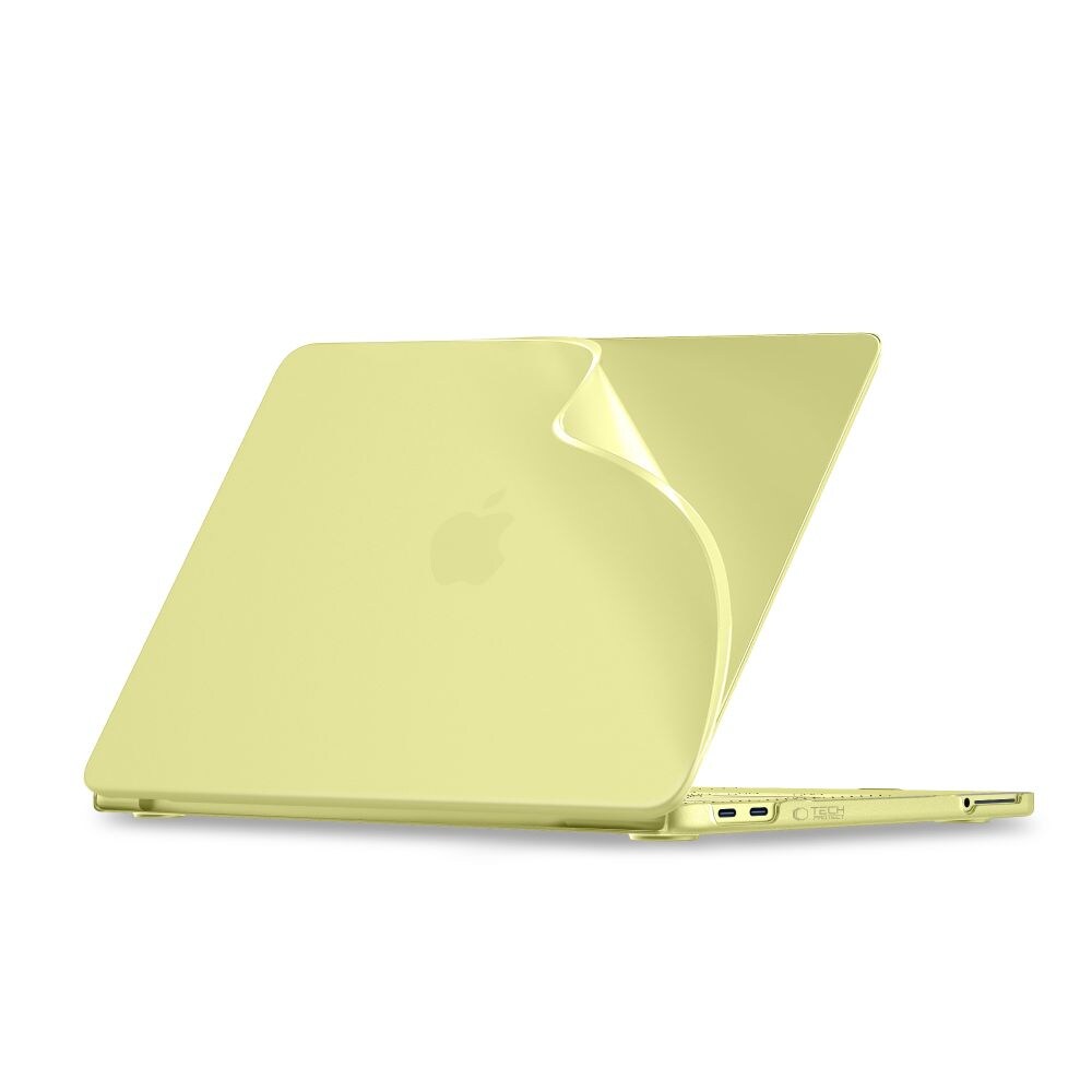 Tech-Protect Softshell-etui til MacBook Neo 13 2026 – mat gul