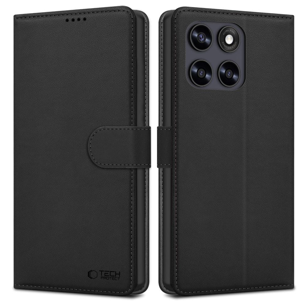 Tech-Protect plånboksfodral för Motorola Moto G67 / G77 – Svart