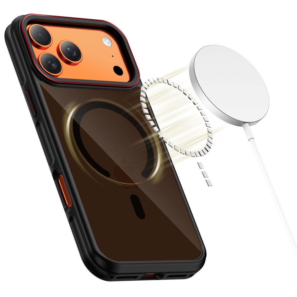 Tech-Protect MagHybrid MagSafe-fodral för iPhone 17 Pro Max – svart och rött