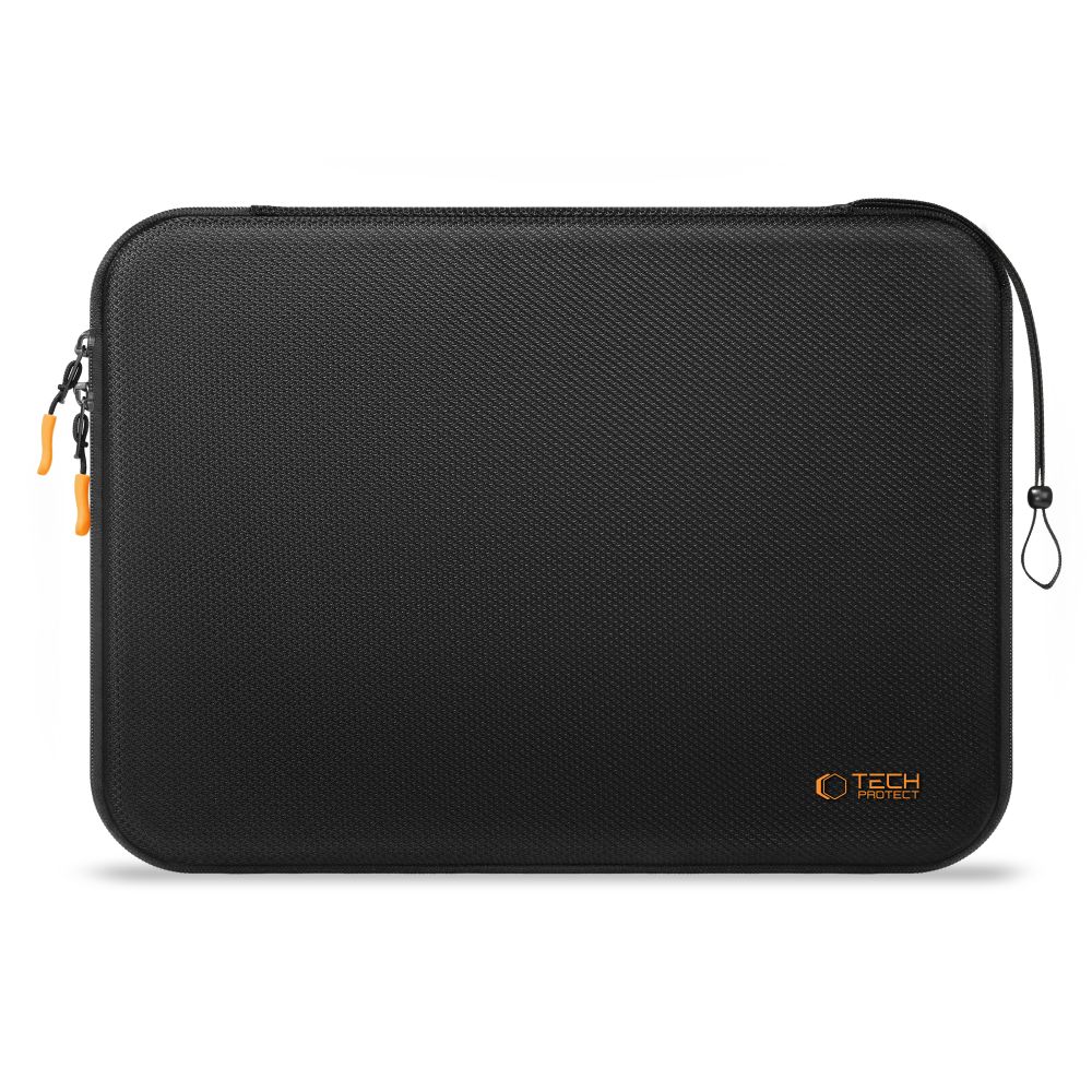 Tech-Protect Hardpouch för 15–16-tums bärbara datorer – svart och orange