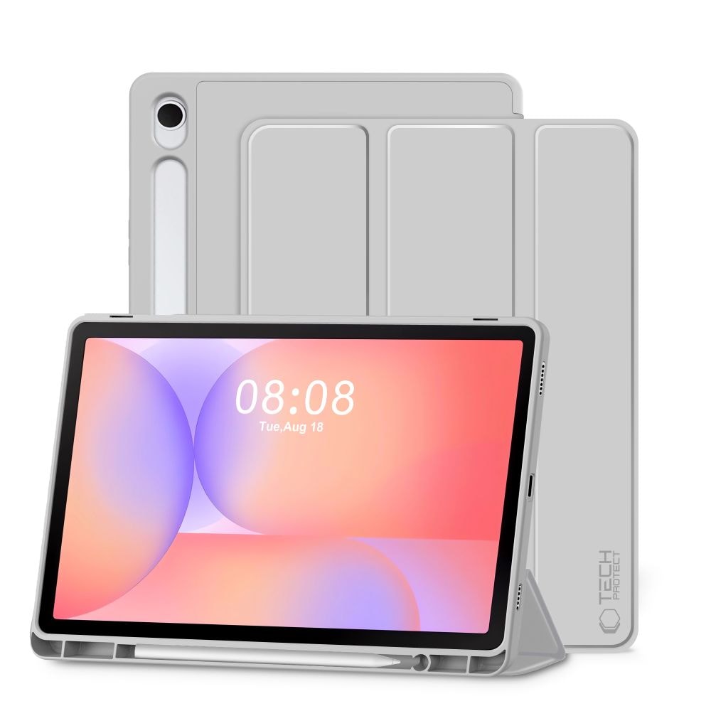 Tech-Protect SmartCase pennfodral för Samsung Galaxy Tab S9 11,0 / S9 FE / S10 FE / S10 Lite – Grå