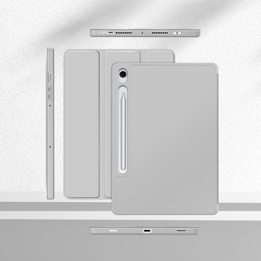 Tech-Protect SmartCase penneetui til Galaxy Tab S9 11" / S9 FE / S10 FE / S10 Lite 10,9 – Grå