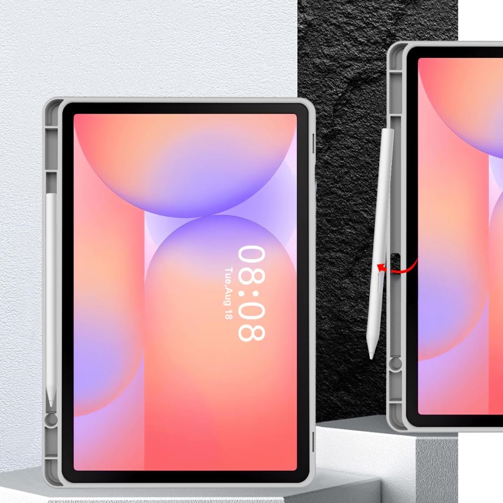 Tech-Protect SmartCase penneetui til Galaxy Tab S9 11" / S9 FE / S10 FE / S10 Lite 10,9 – Grå