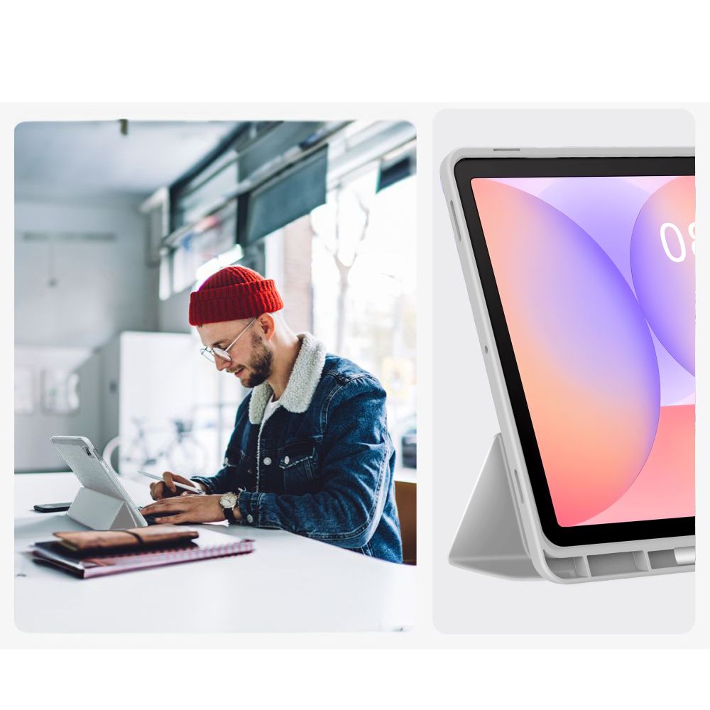 Tech-Protect SmartCase penneetui til Galaxy Tab S9 11" / S9 FE / S10 FE / S10 Lite 10,9 – Grå
