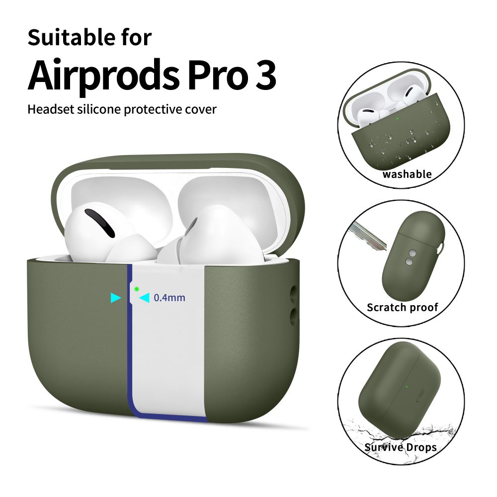Tech-Protect silikonfodral för AirPods Pro 3 – grönt