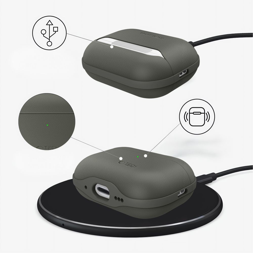 Tech-Protect NaturalFit-fodral för AirPods Pro 3 – Grönt