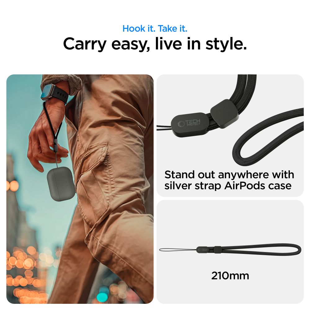 Tech-Protect NaturalFit-fodral för AirPods Pro 3 – Grönt