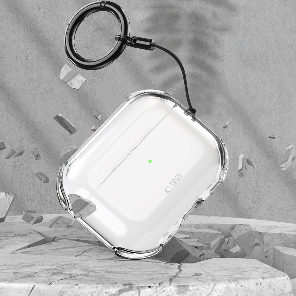 Tech-Protect Bounce-etui til AirPods Pro 3 – gennemsigtigt
