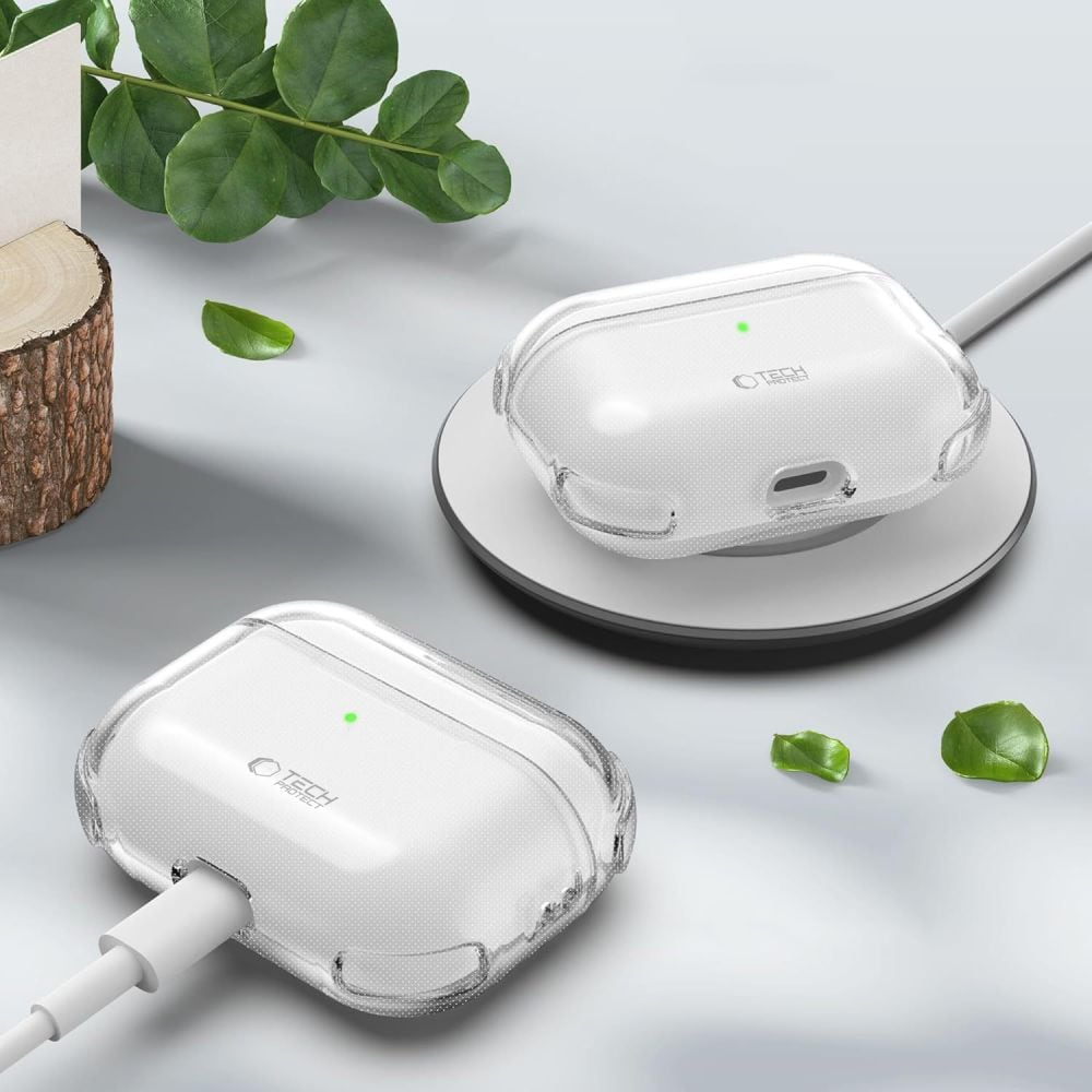 Tech-Protect Bounce-etui til AirPods Pro 3 – gennemsigtigt