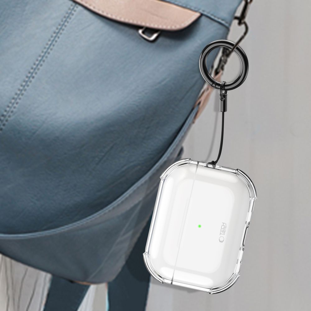 Tech-Protect Bounce-etui til AirPods Pro 3 – gennemsigtigt