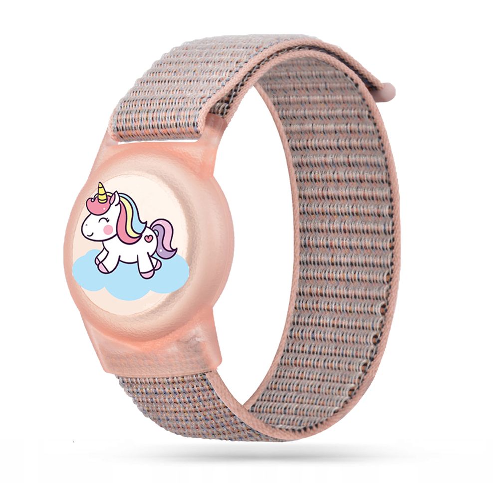 Tech-Protect nylonrem för Apple AirTag 1/2 – rosa