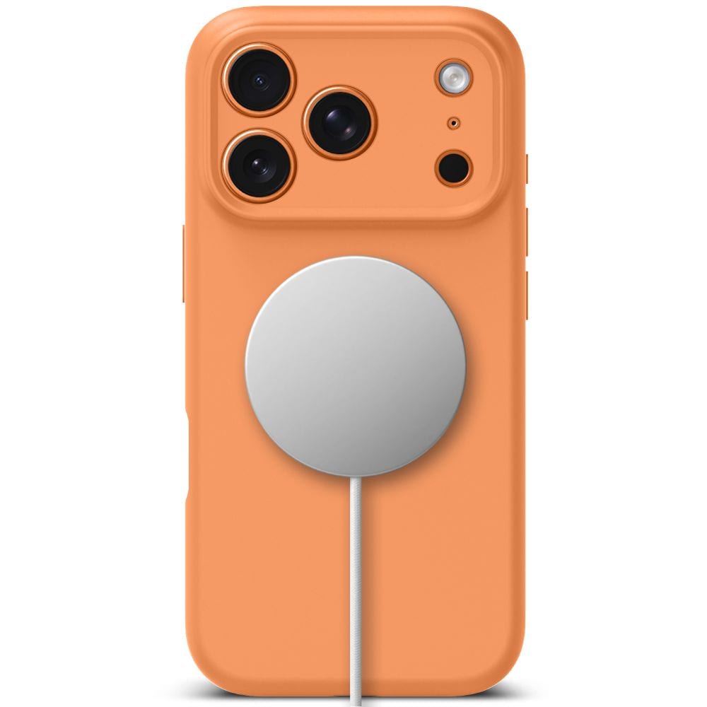 Tech-Protect silikonfodral med MagSafe för iPhone 17 Pro – orange