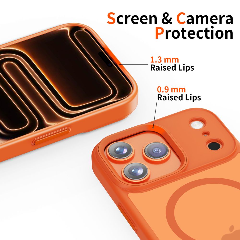 Tech-Protect MagMat MagSafe-etui til iPhone 17 Pro Max – orange
