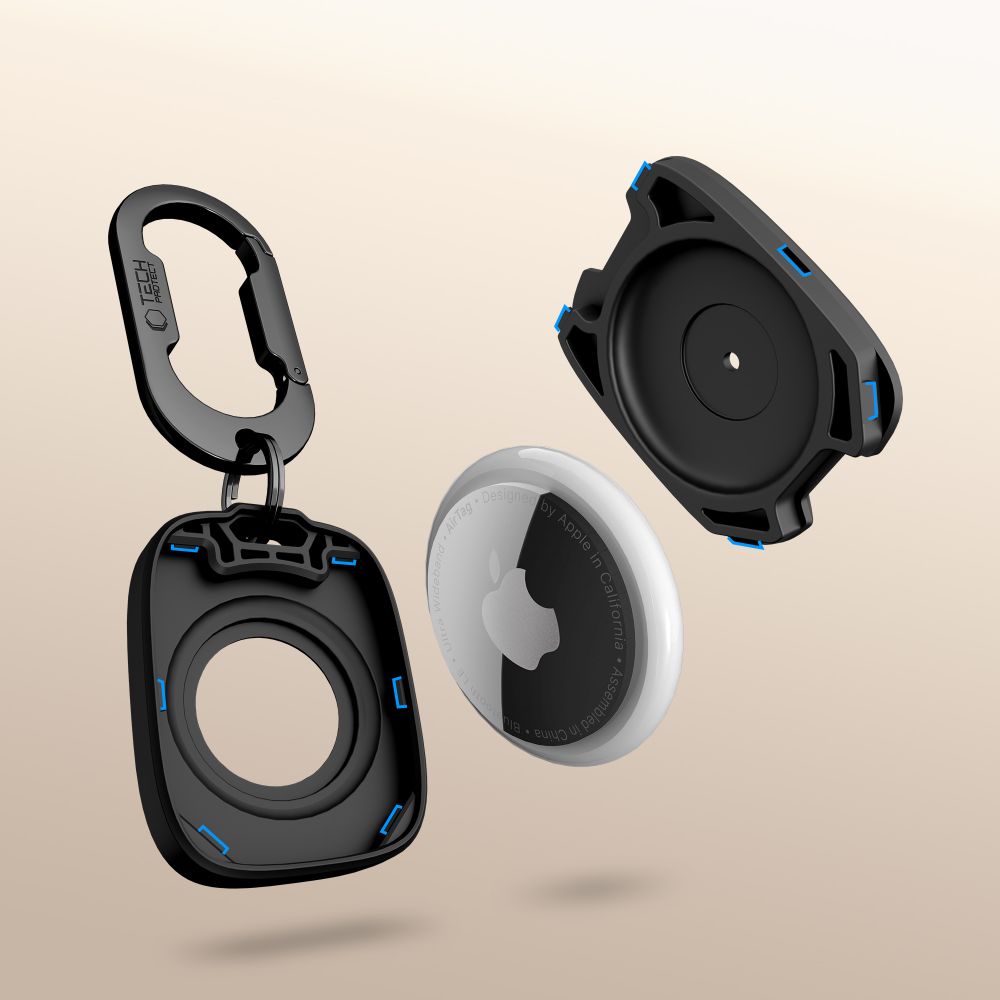 Tech-Protect Velar-etui til Apple AirTag 1 / 2 – sort