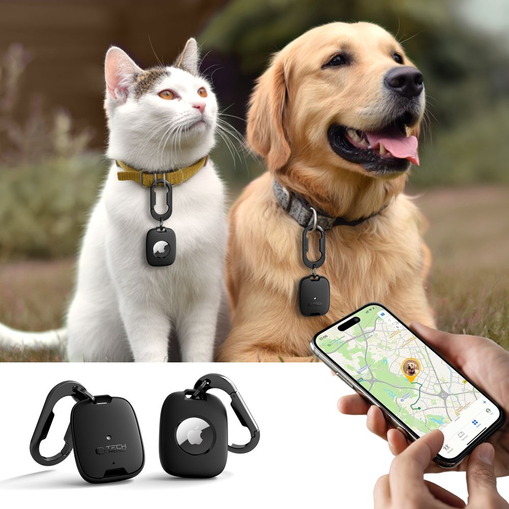 Tech-Protect Velar-etui til Apple AirTag 1 / 2 – sort