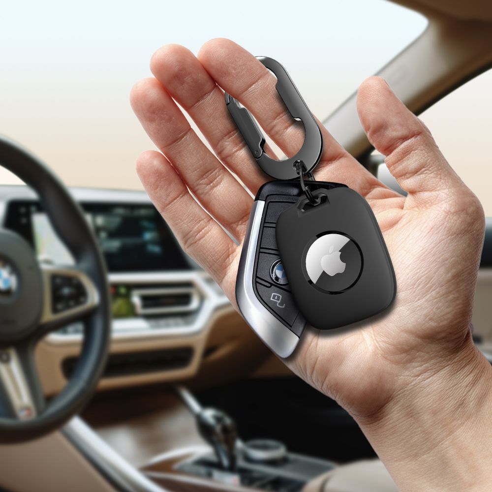Tech-Protect Velar-etui til Apple AirTag 1 / 2 – sort