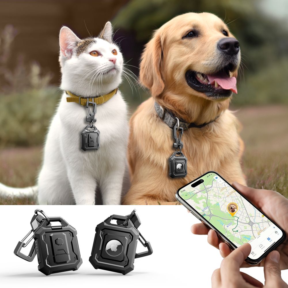 Tech-Protect Kevlar Pro-etui til Apple AirTag 1/2 – Sort