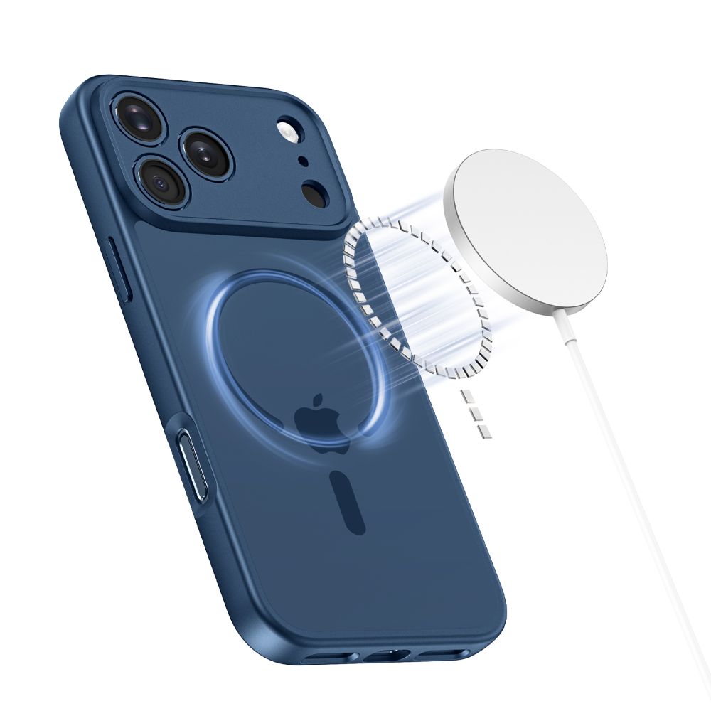 Tech-Protect BasicMag MagSafe-etui til iPhone 17 Pro Max – marineblå