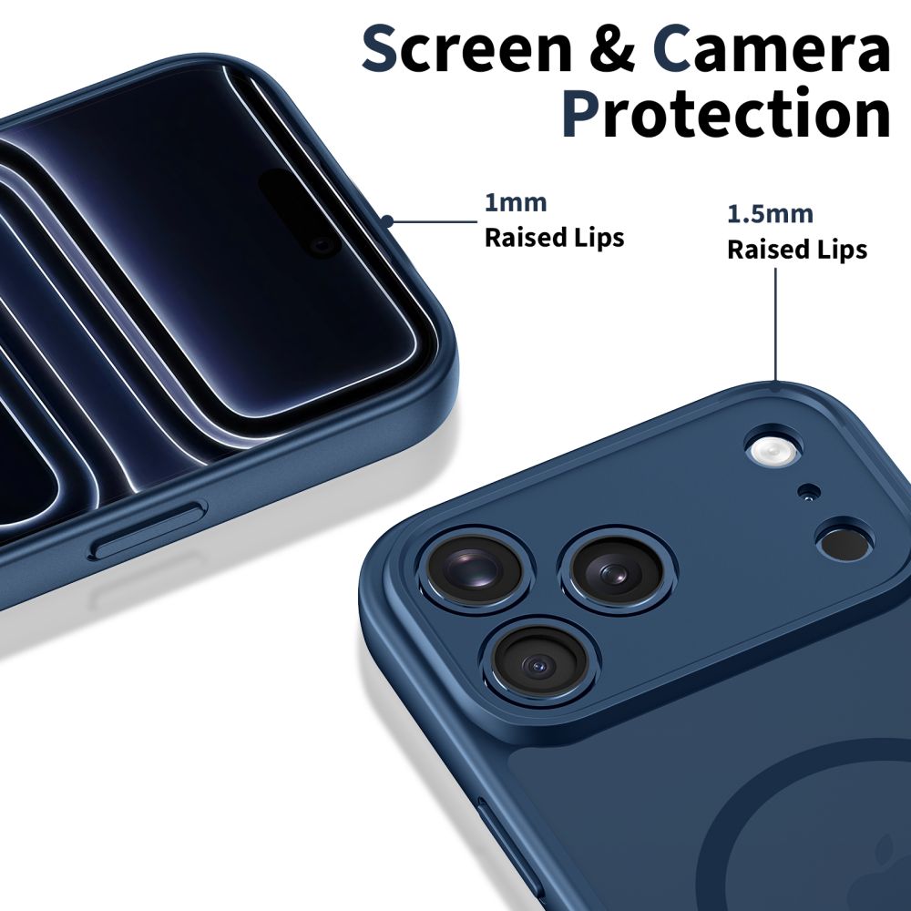 Tech-Protect BasicMag MagSafe-etui til iPhone 17 Pro Max – marineblå