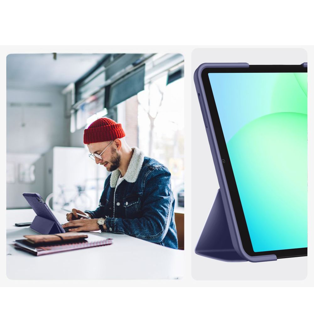 TechProtect SmartCase-etui til Samsung Galaxy Tab A9 / A11 8,7 X110 / X115 / X133 / X135 – marineblå