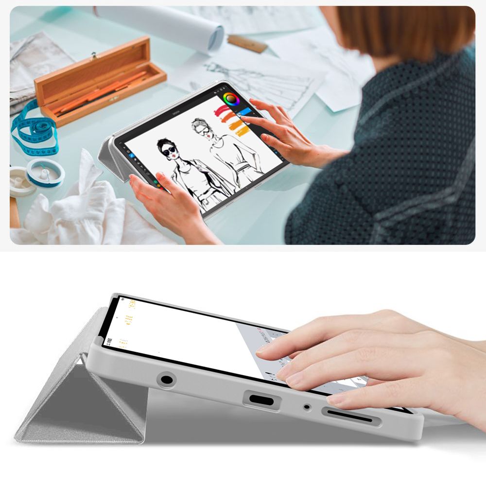 TechProtect SmartCase för Samsung Galaxy Tab A9 / A11 8,7 X110 / X115 / X133 / X135 – Grå